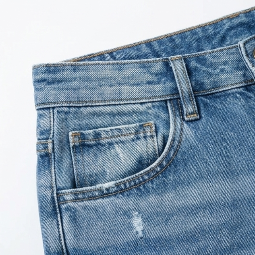 Ilya | Retro Fringed Cropped Straight Leg Jeans