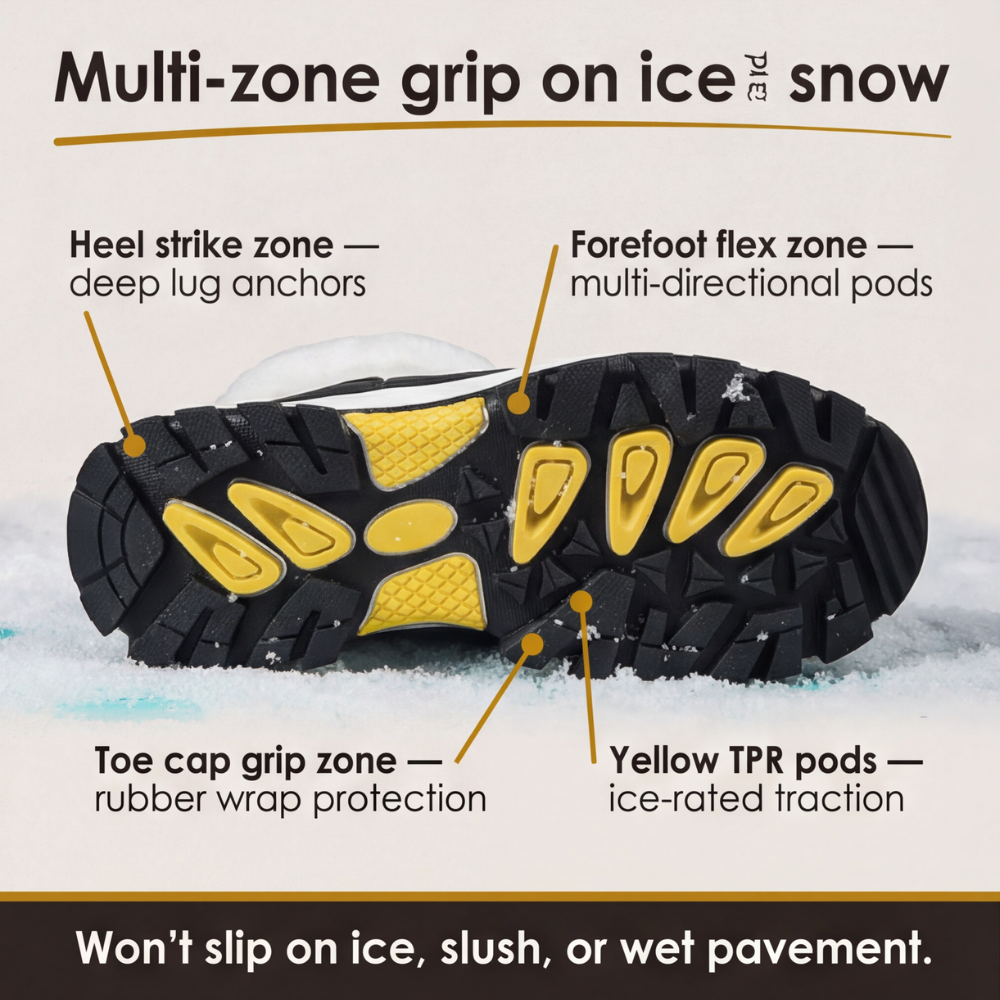 Zohra | Bottes de neige matelassées imperméables doublées en fourrure à fermeture latérale