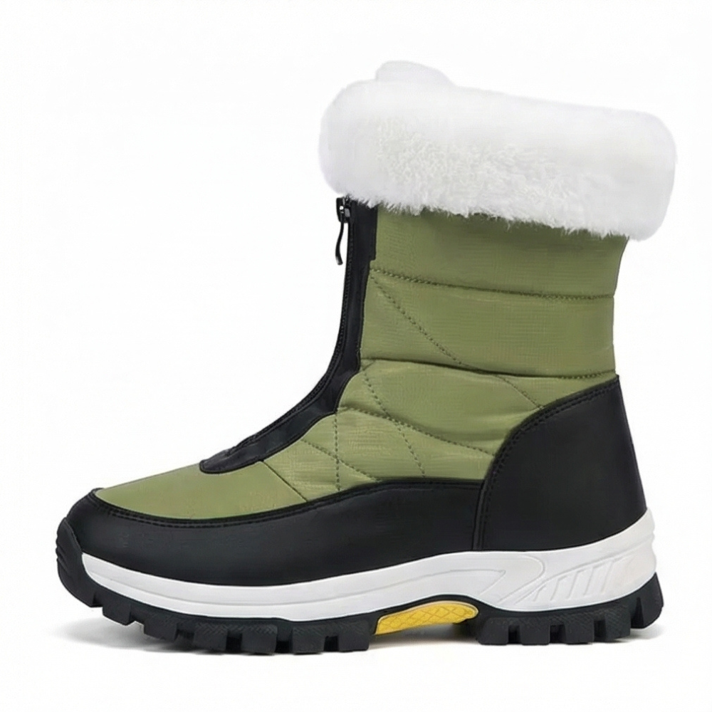 Zohra | Bottes de neige matelassées imperméables doublées en fourrure à fermeture latérale