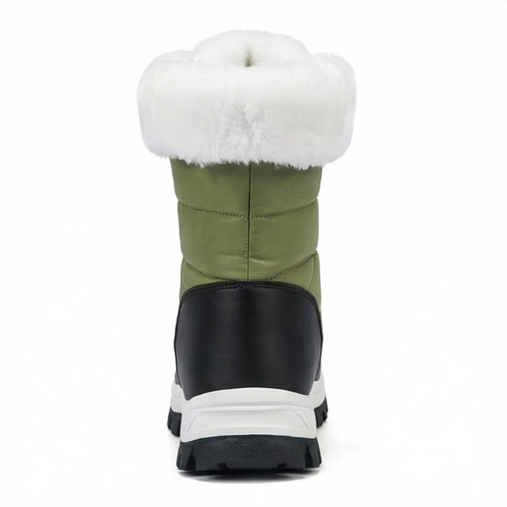 Zohra | Bottes de neige matelassées imperméables doublées en fourrure à fermeture latérale