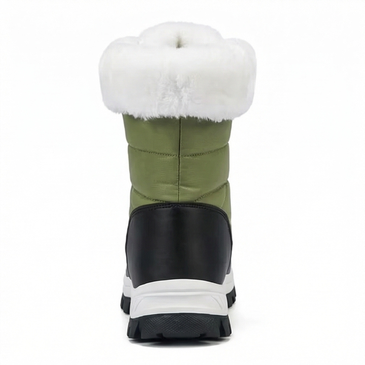 Zohra | Bottes de neige matelassées imperméables doublées en fourrure à fermeture latérale