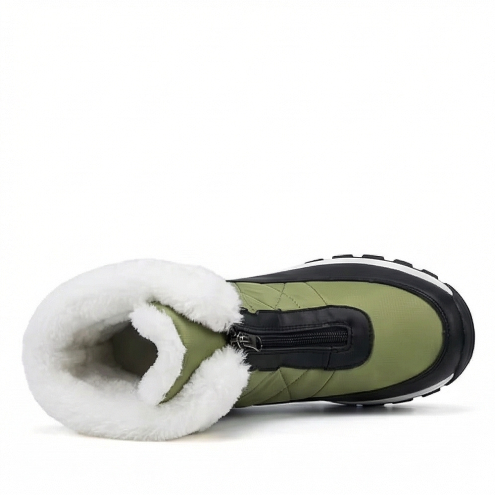 Zohra | Bottes de neige matelassées imperméables doublées en fourrure à fermeture latérale