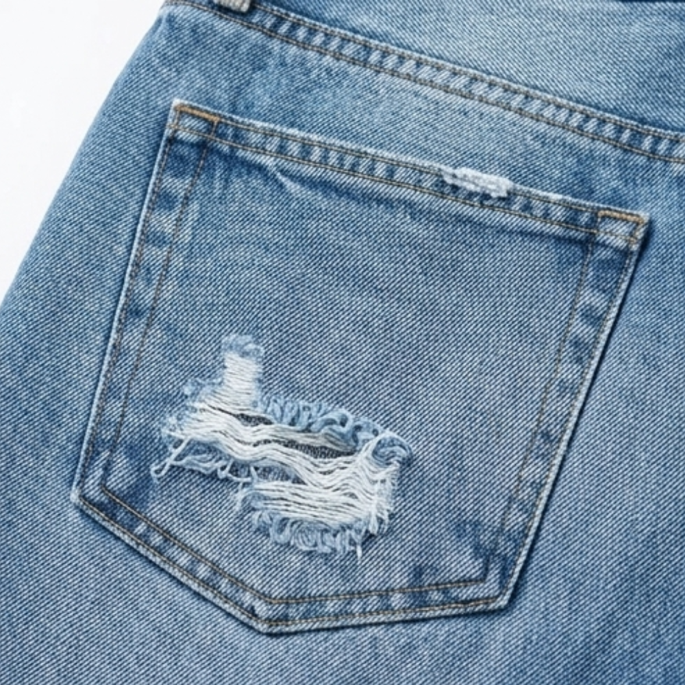 Ilya | Retro Fringed Cropped Straight Leg Jeans