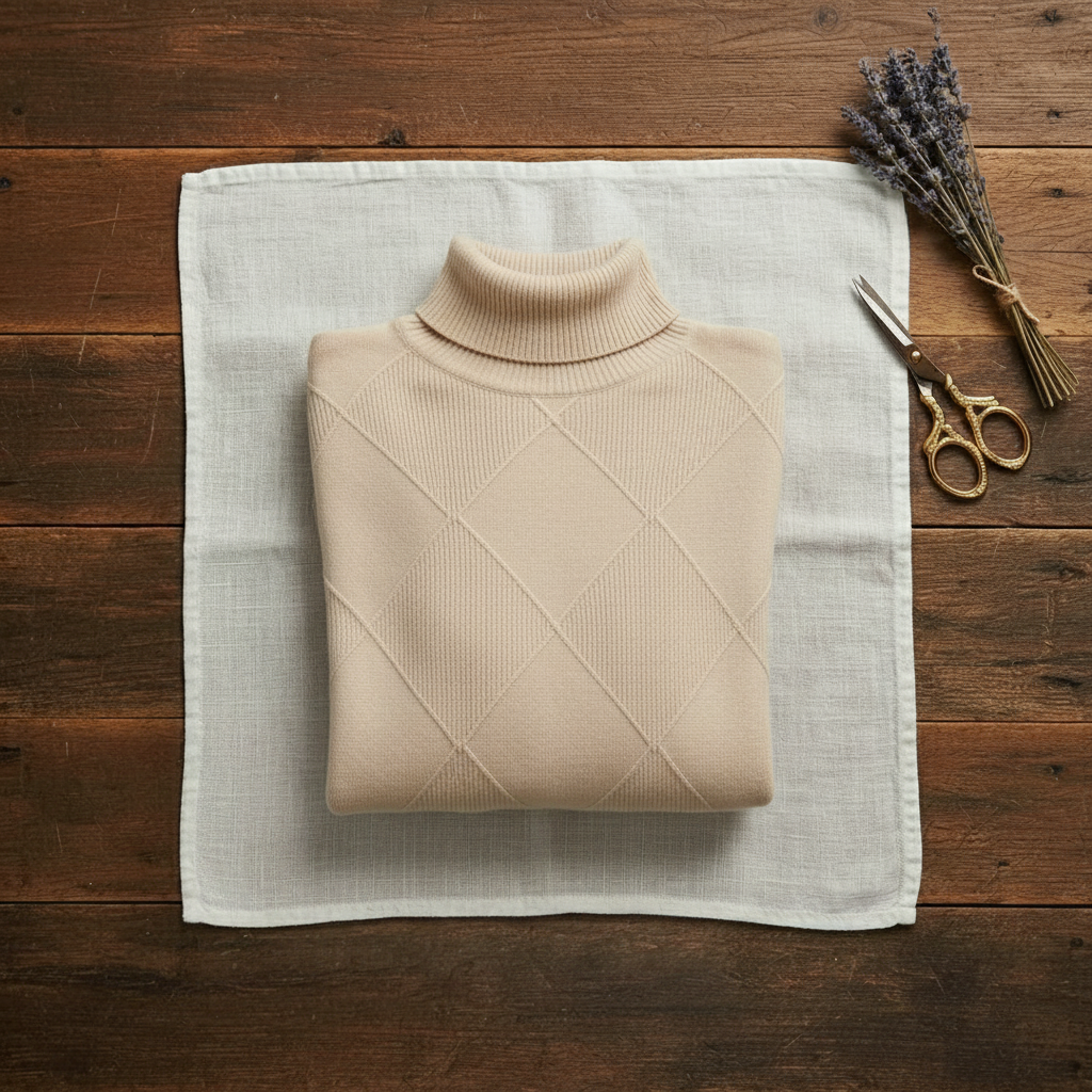 Mildred | Turtleneck Diamond Knit Sweater