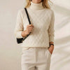 Camilia | Turtleneck Herringbone Knit Sweater