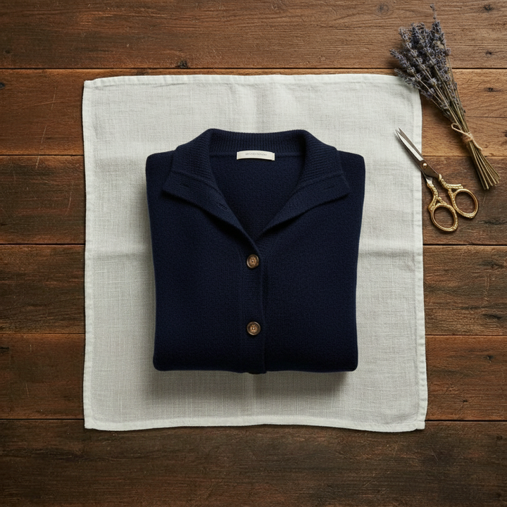 Blanche | Collared Button-Up Knit Cardigan