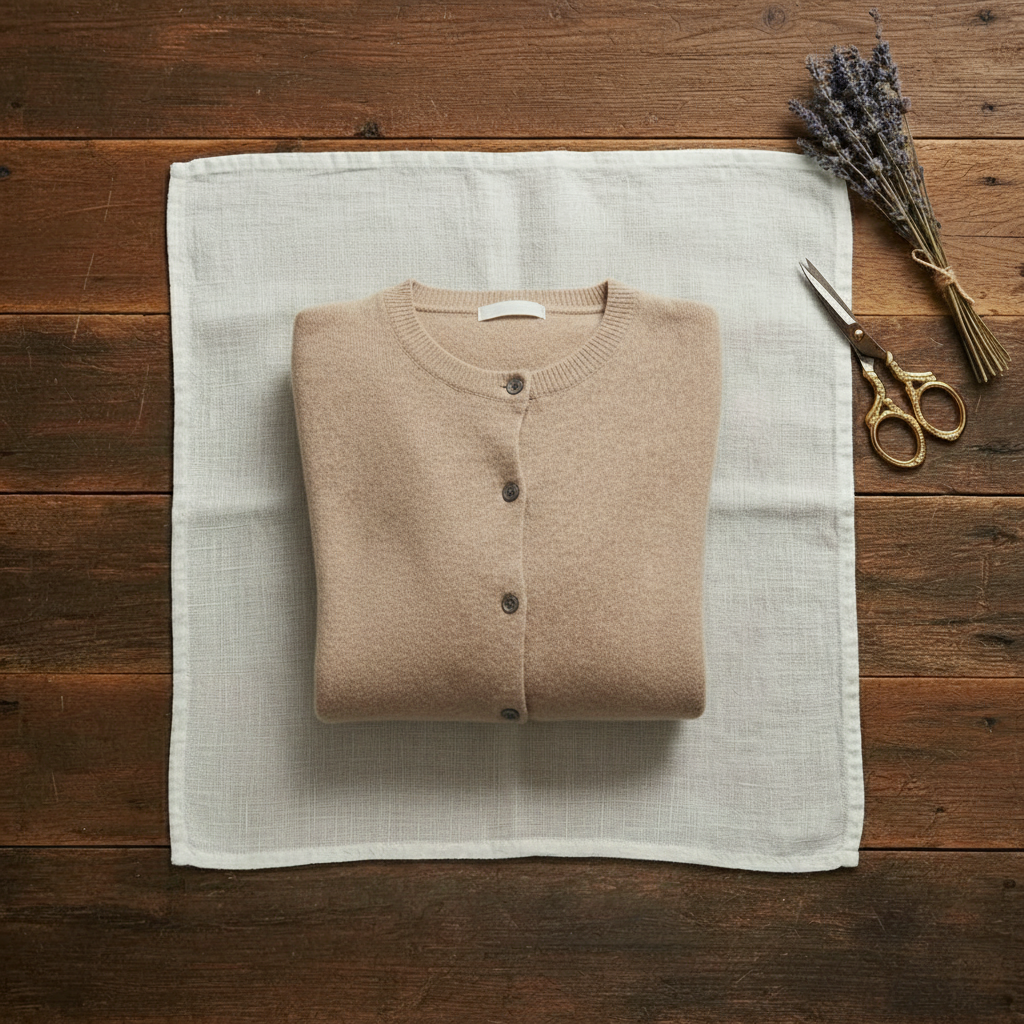 Douae | Crew Neck Button Knit Cardigan