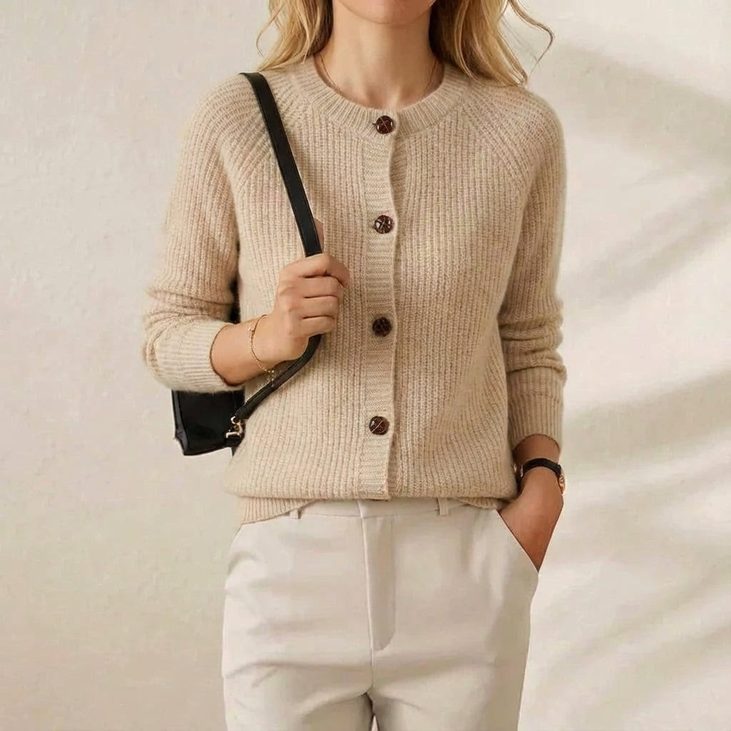 Bonita | Ribbed Knit Button-Up Cardigan