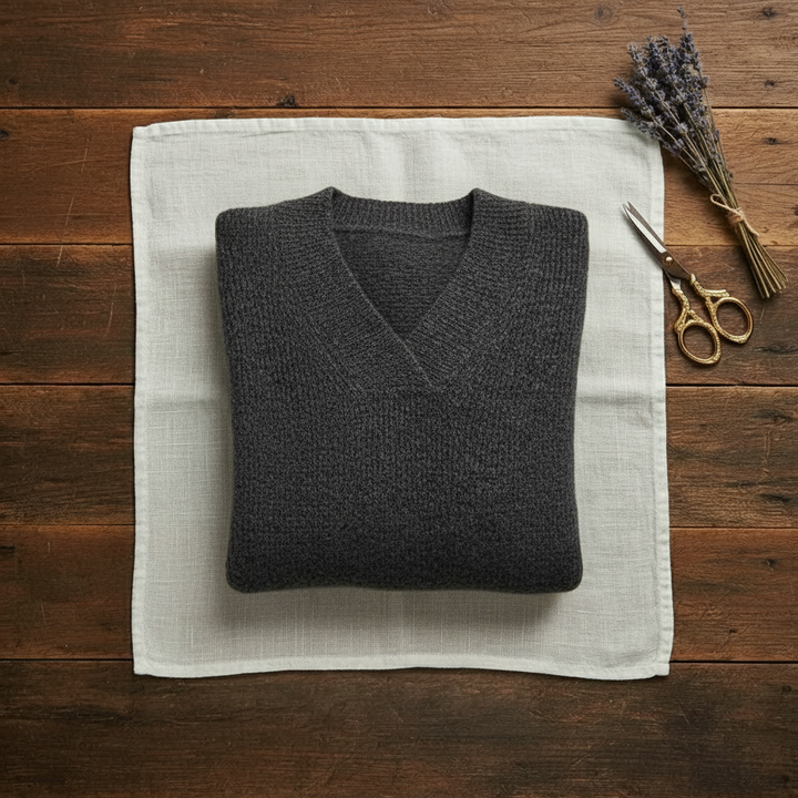Kaitlen | Ribbed V-Neck Knit Sweater