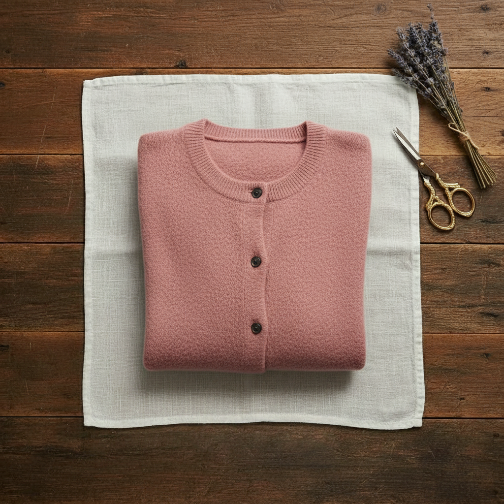 Douae | Crew Neck Button Knit Cardigan