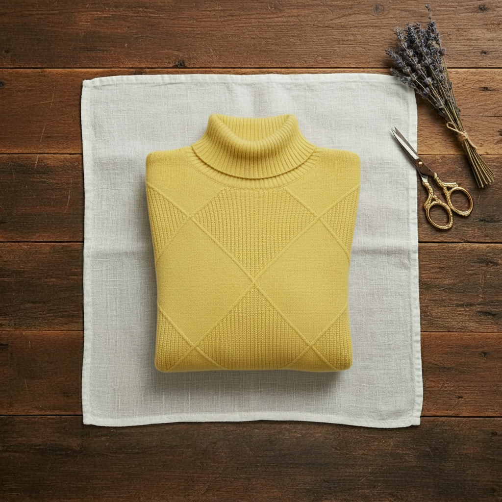 Mildred | Turtleneck Diamond Knit Sweater