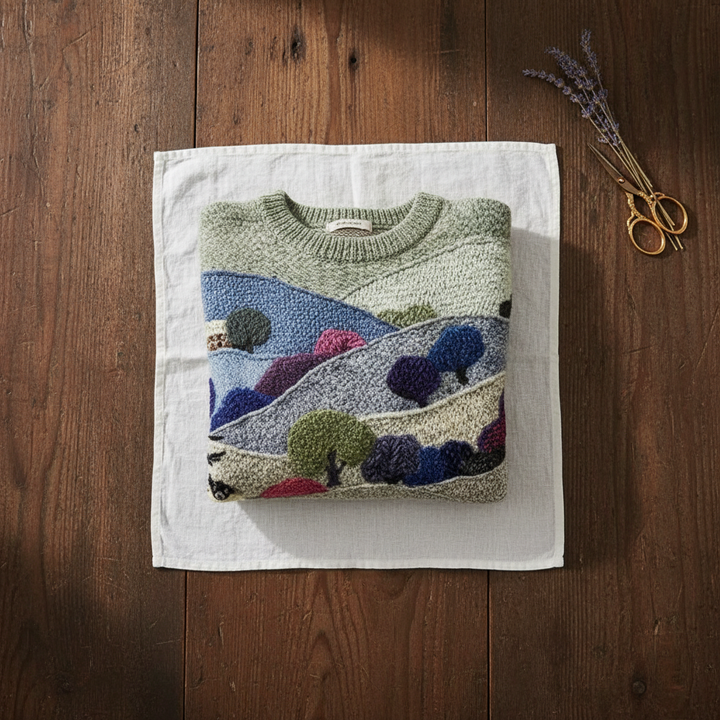 Meryem | Scenic Landscape Knit Sweater