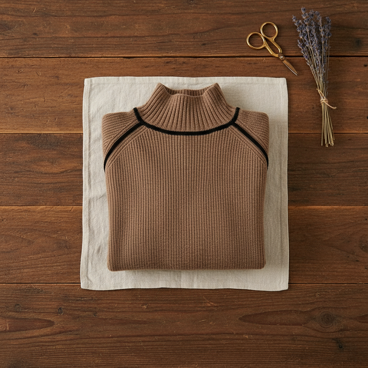 Amanjot | Turtleneck Knit Sweater