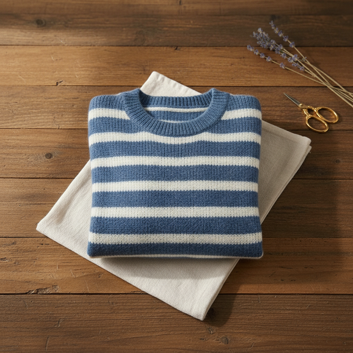 Odessa | Striped Knit Crew Neck Sweater