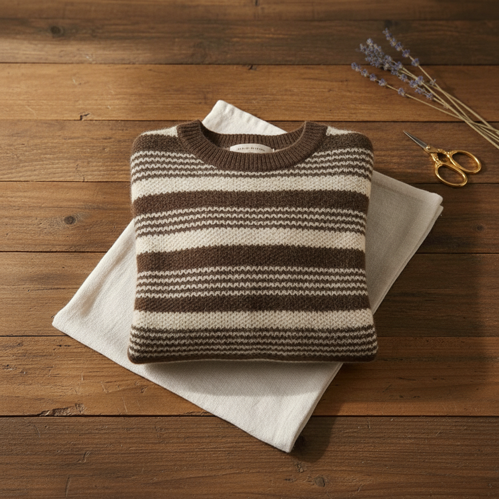 Odessa | Striped Knit Crew Neck Sweater