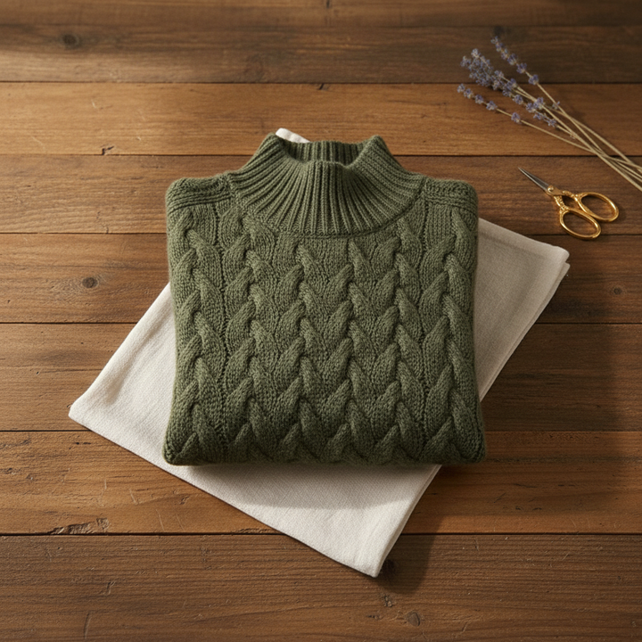 Maureen | Cable Knit Turtleneck Sweater