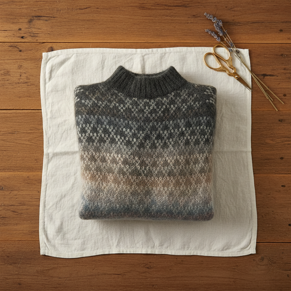 Annalise | Fair Isle Turtleneck Knit Sweater