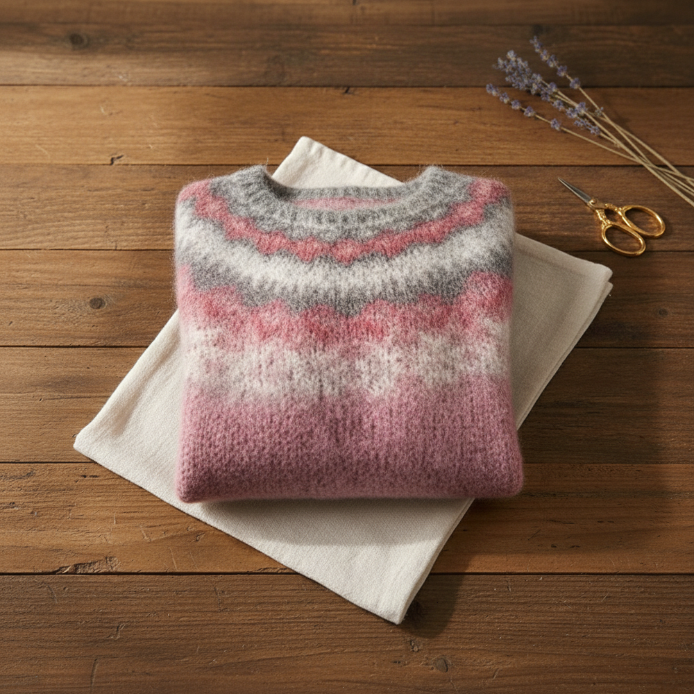 Beverly | Fair Isle Yoke Knit Sweater