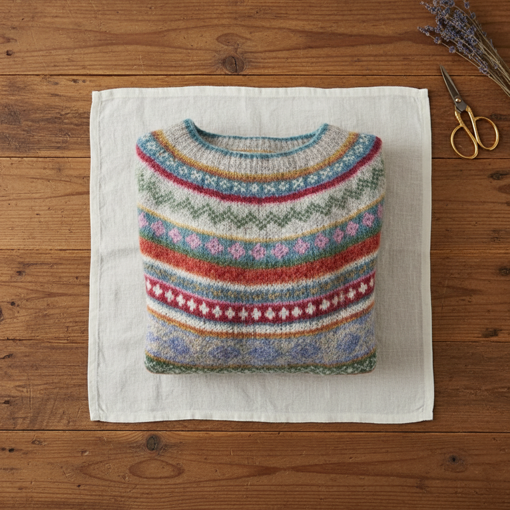 Glenda | Fair Isle Stripe Knit Sweater