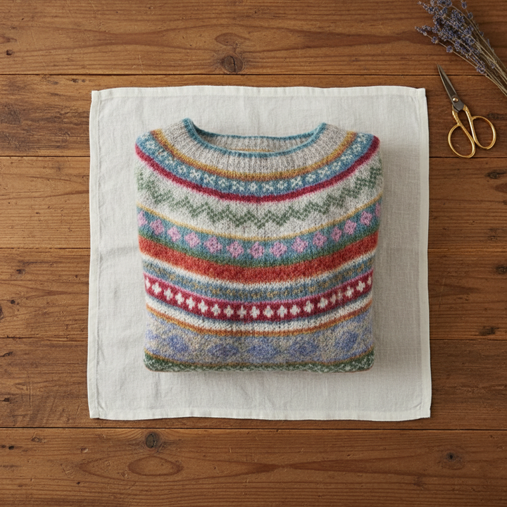 Glenda | Fair Isle Stripe Knit Sweater