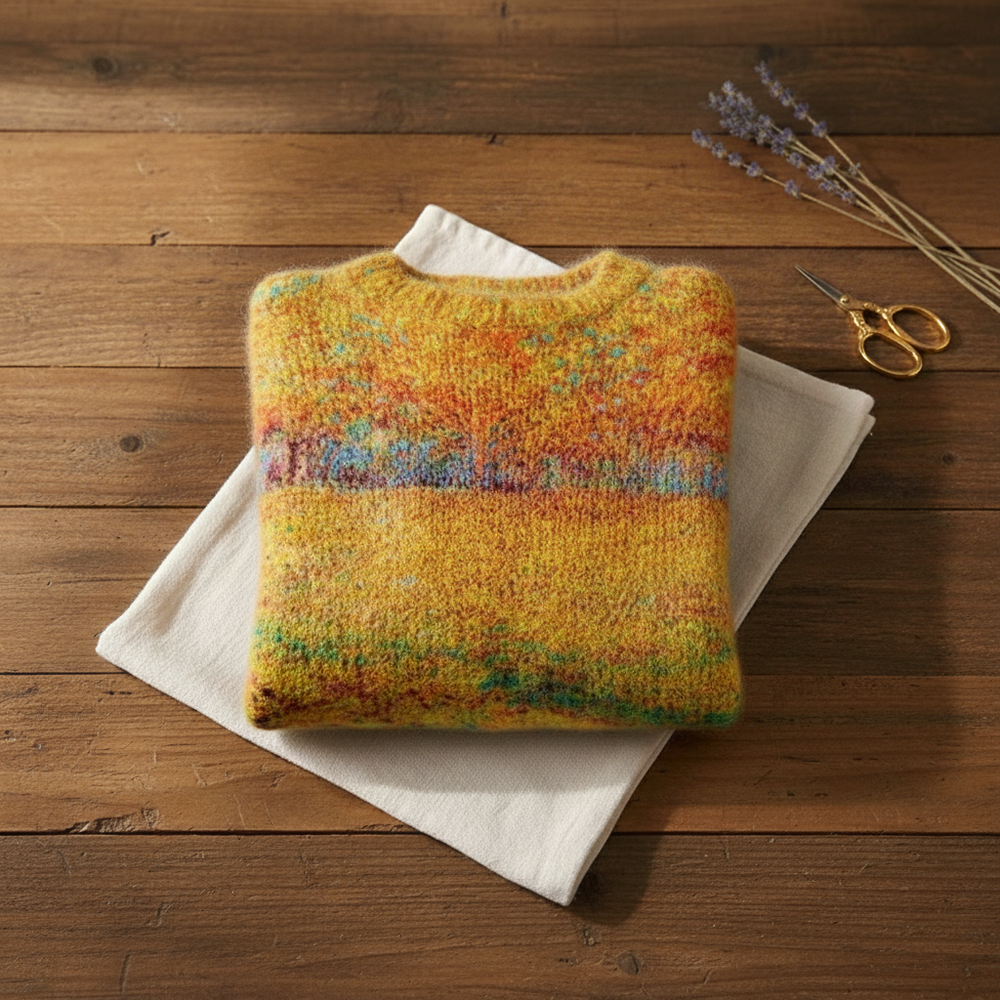 Livvy | Artistic Floral Print Knit Sweater