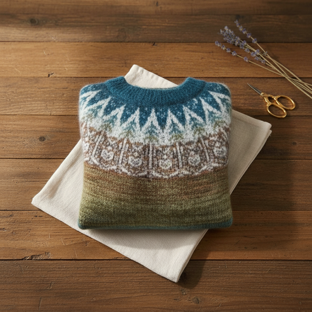 Christina | Nordic Jacquard Gradient Knit Sweater