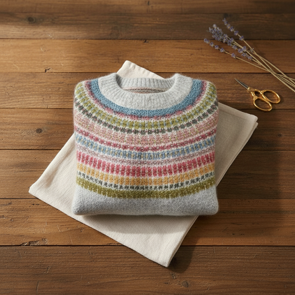 Shaira | Fair Isle Stripe Knit Sweater