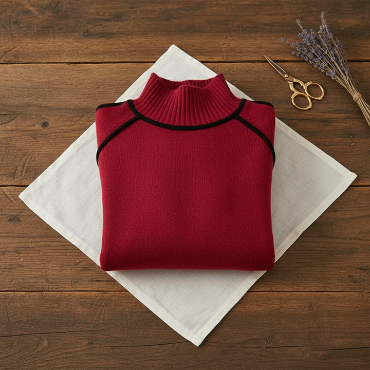Amanjot | Turtleneck Knit Sweater