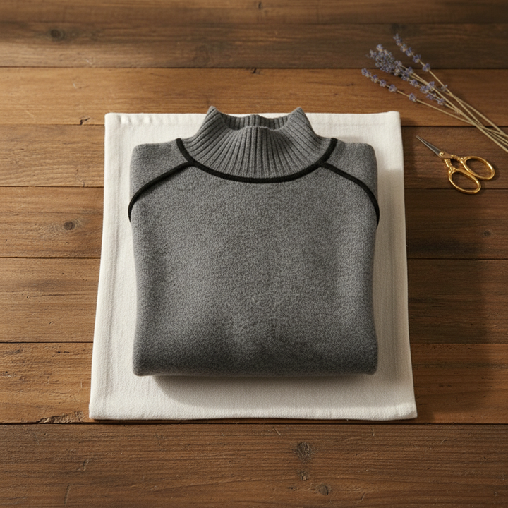 Amanjot | Turtleneck Knit Sweater