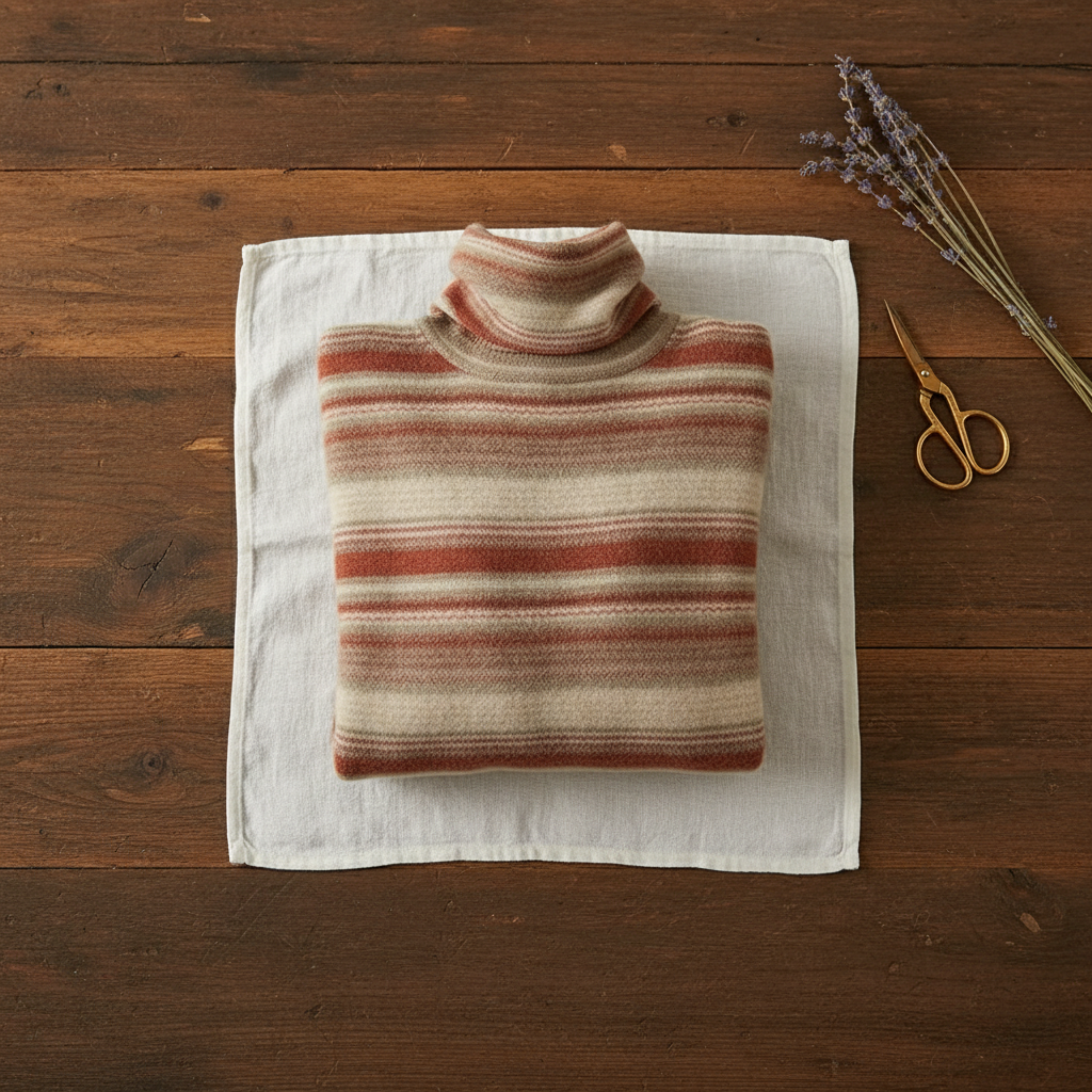 Marcella | Striped Turtleneck Knit Sweater