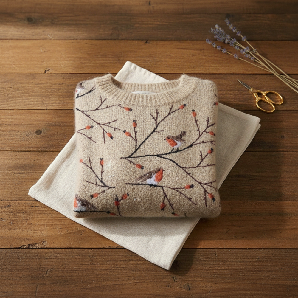 Noreen | Robin And Branch Print Knit Sweater