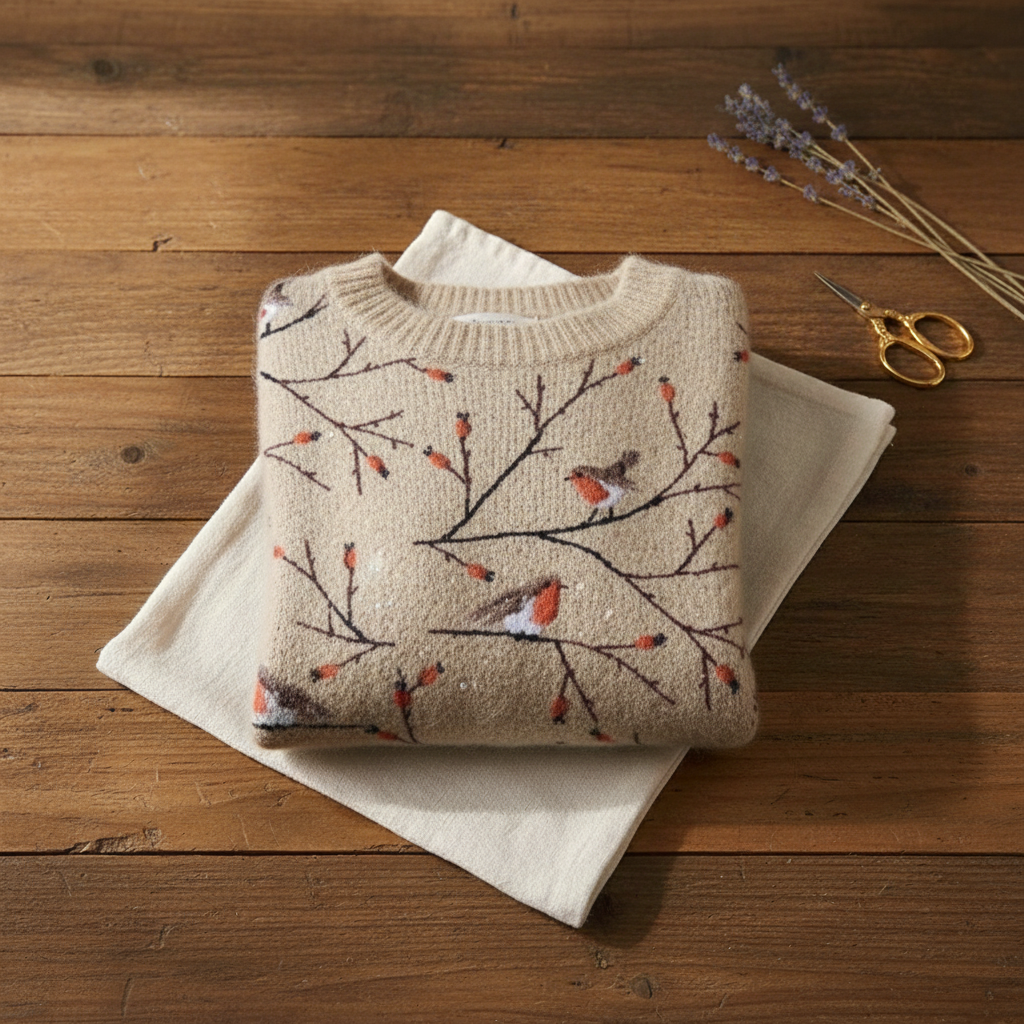 Noreen | Robin And Branch Print Knit Sweater