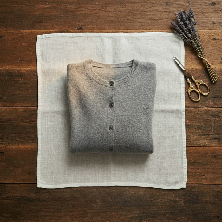 Douae | Crew Neck Button Knit Cardigan