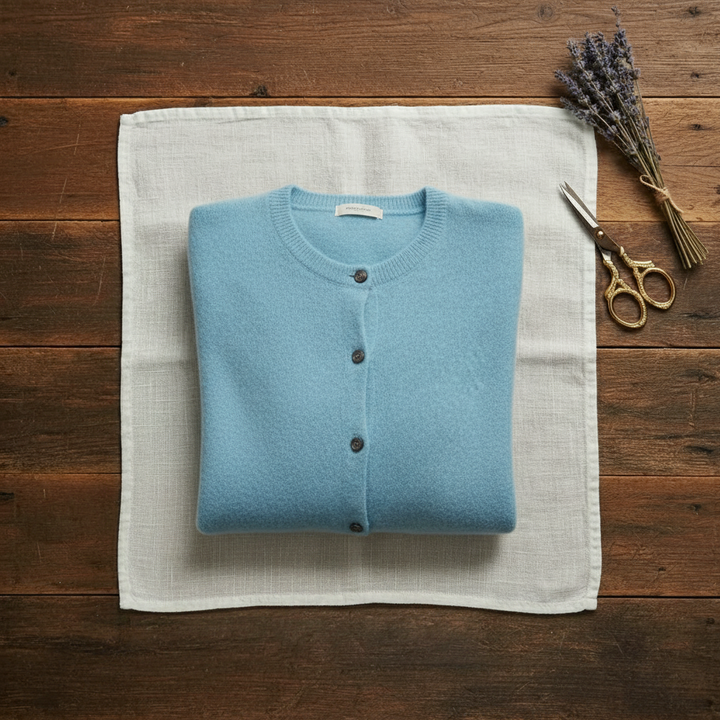 Douae | Crew Neck Button Knit Cardigan