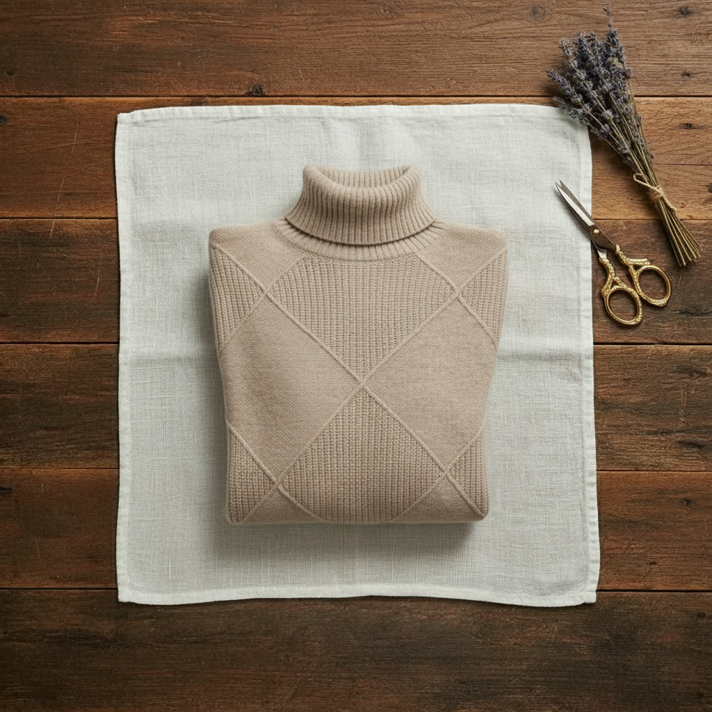 Mildred | Turtleneck Diamond Knit Sweater