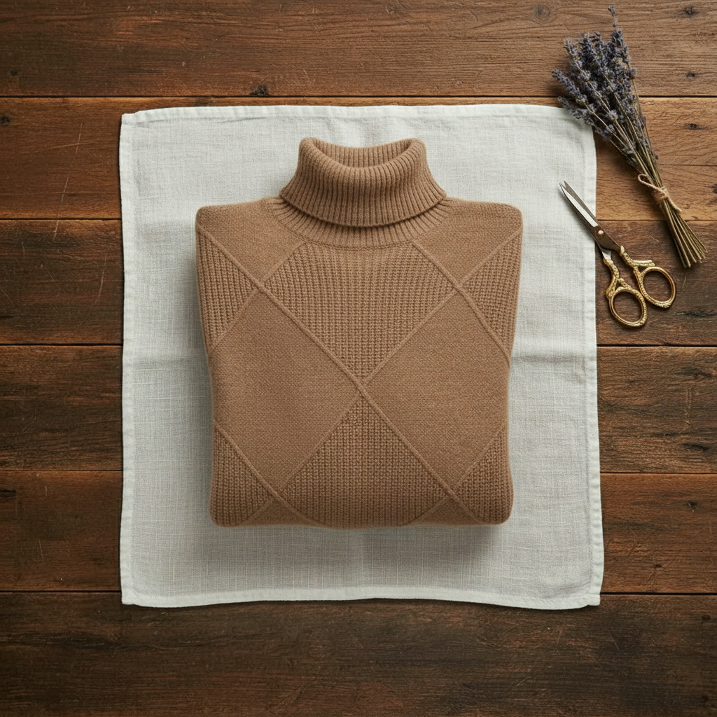 Mildred | Turtleneck Diamond Knit Sweater