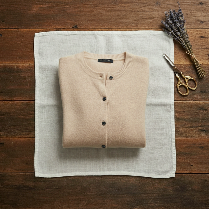 Douae | Crew Neck Button Knit Cardigan
