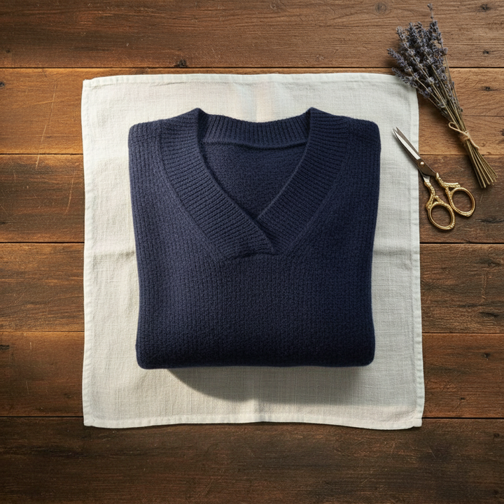 Kaitlen | Ribbed V-Neck Knit Sweater