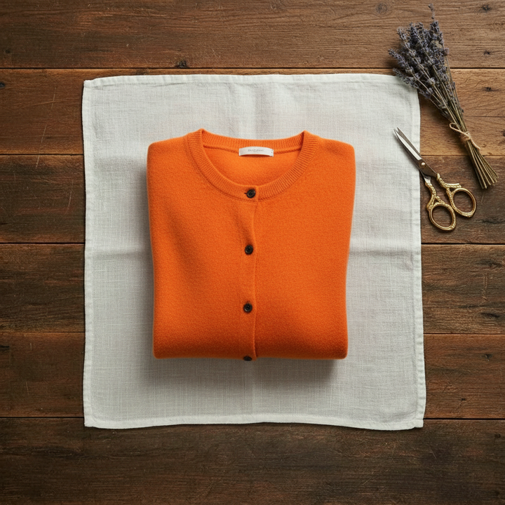 Douae | Crew Neck Button Knit Cardigan