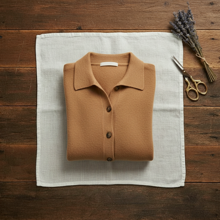 Blanche | Collared Button-Up Knit Cardigan