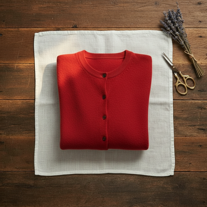 Douae | Crew Neck Button Knit Cardigan