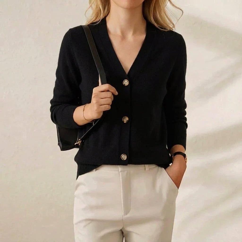 Blanche | Collared Button-Up Knit Cardigan