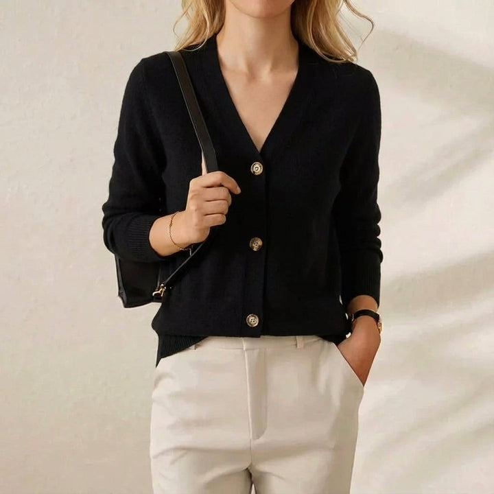 Blanche | Collared Button-Up Knit Cardigan