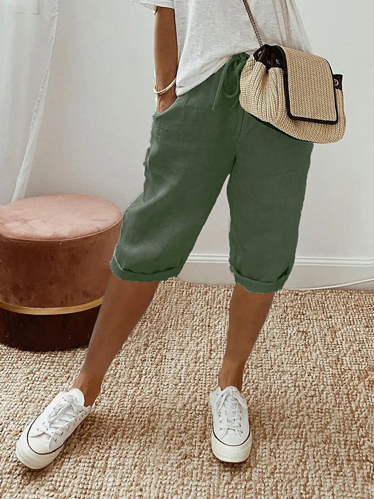 Laluna | Cotton Linen Shorts