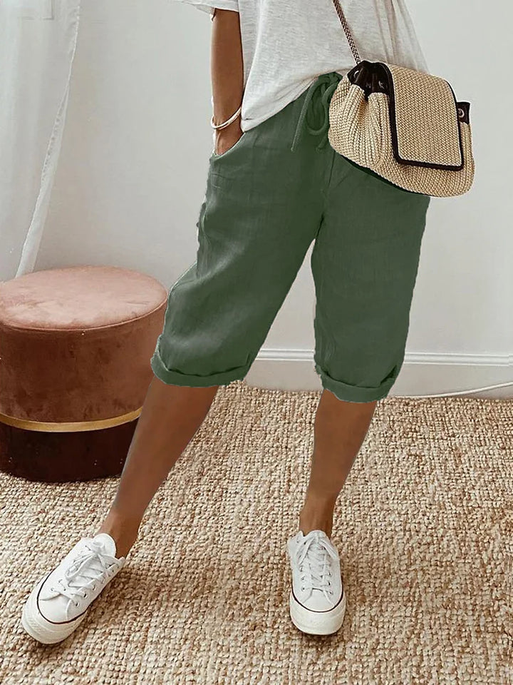 Laluna | Cotton Linen Shorts