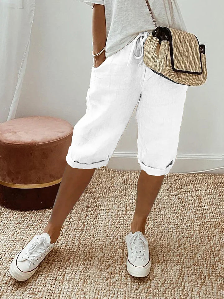 Laluna | Cotton Linen Shorts