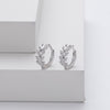 Destiny | Silver Leaf Hoop Earrings