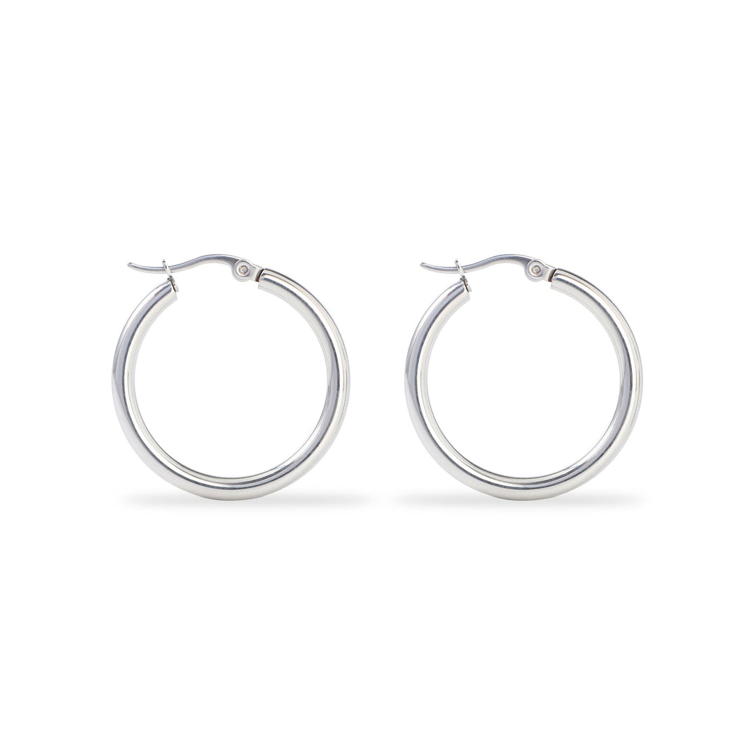 Soliana | Silver Classic Hoop Earrings