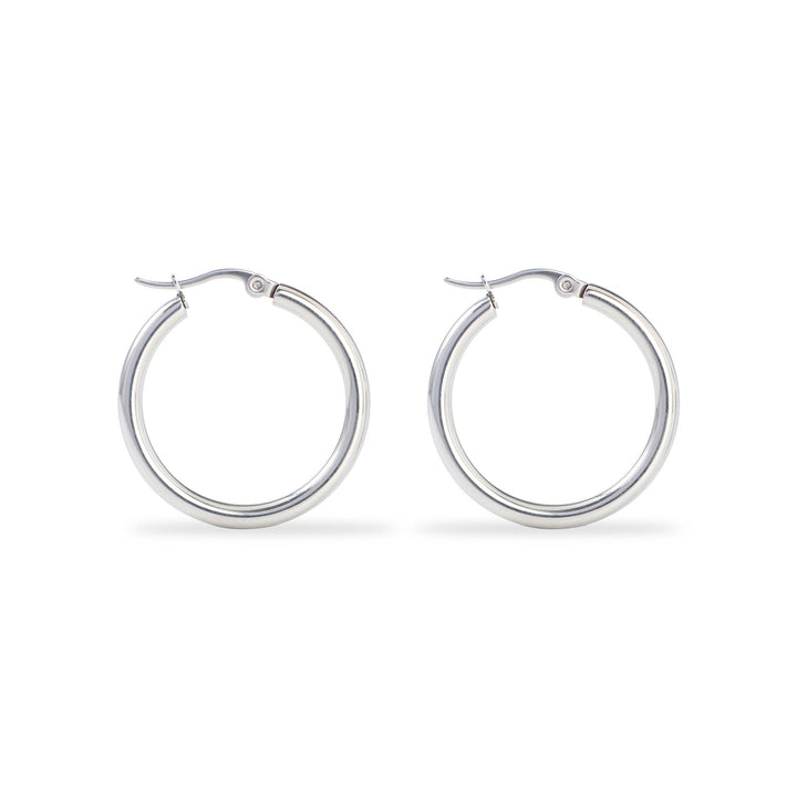 Soliana | Silver Classic Hoop Earrings