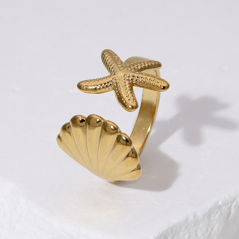 Mikaela | Bague étoile de mer ouverte